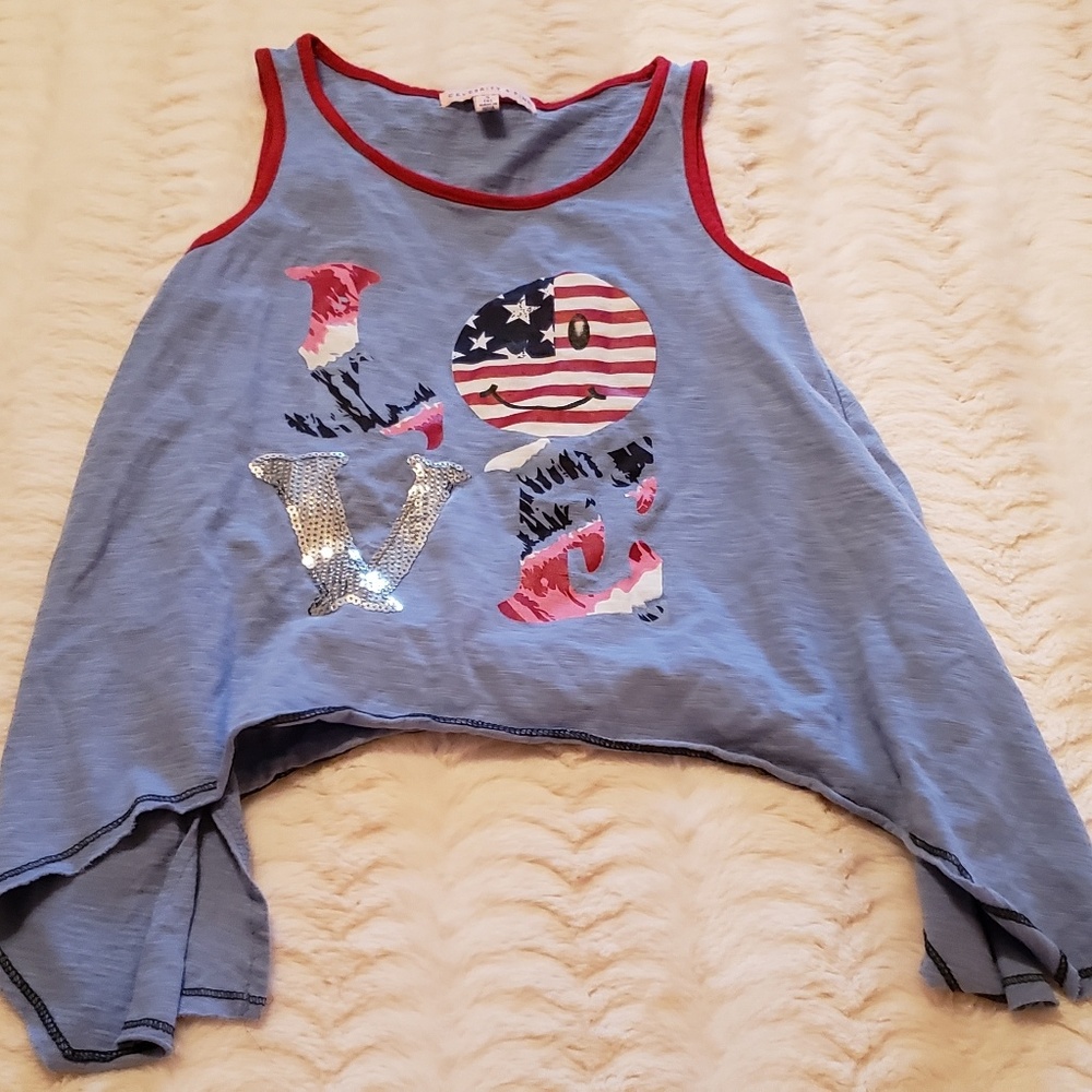 🇺🇲🎆American love girls asymmetrical tank top